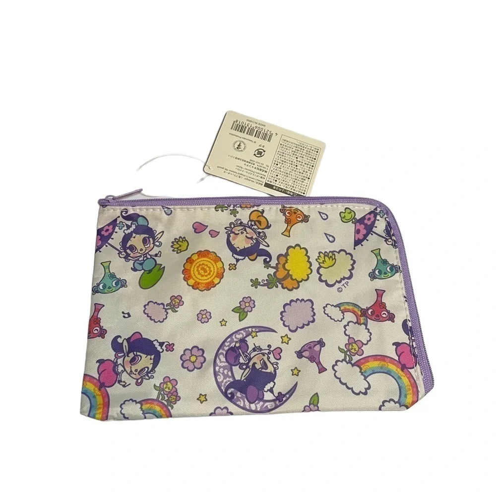 Girls make up bag pencil bag L-Shaped fastener Flat pouch, Akubigirl Design